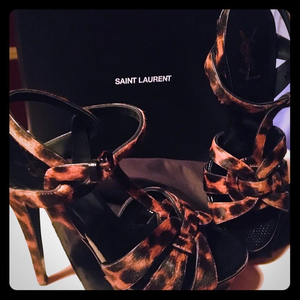 Opyum Leopard Calf Hair YSL SANDAL